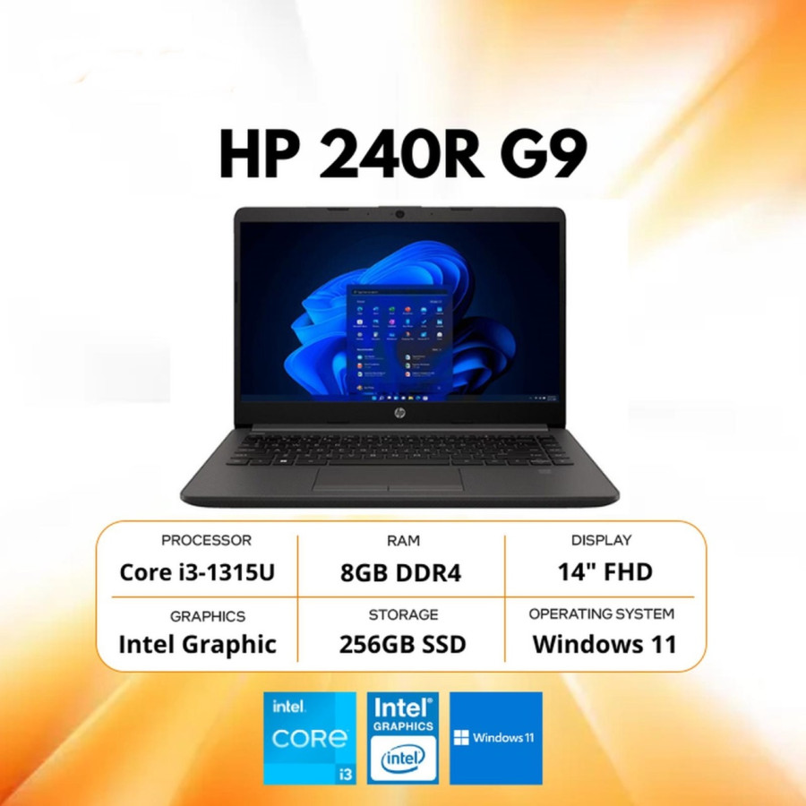 Laptop HP 240R G9i3-1315U - utama