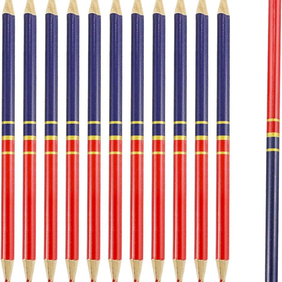 Pensil merah biru deli