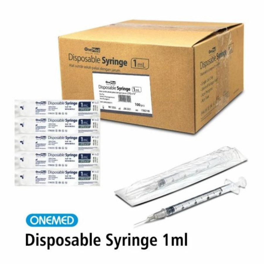 DISPOSABLE SYRINGE 1ML (100PCS)