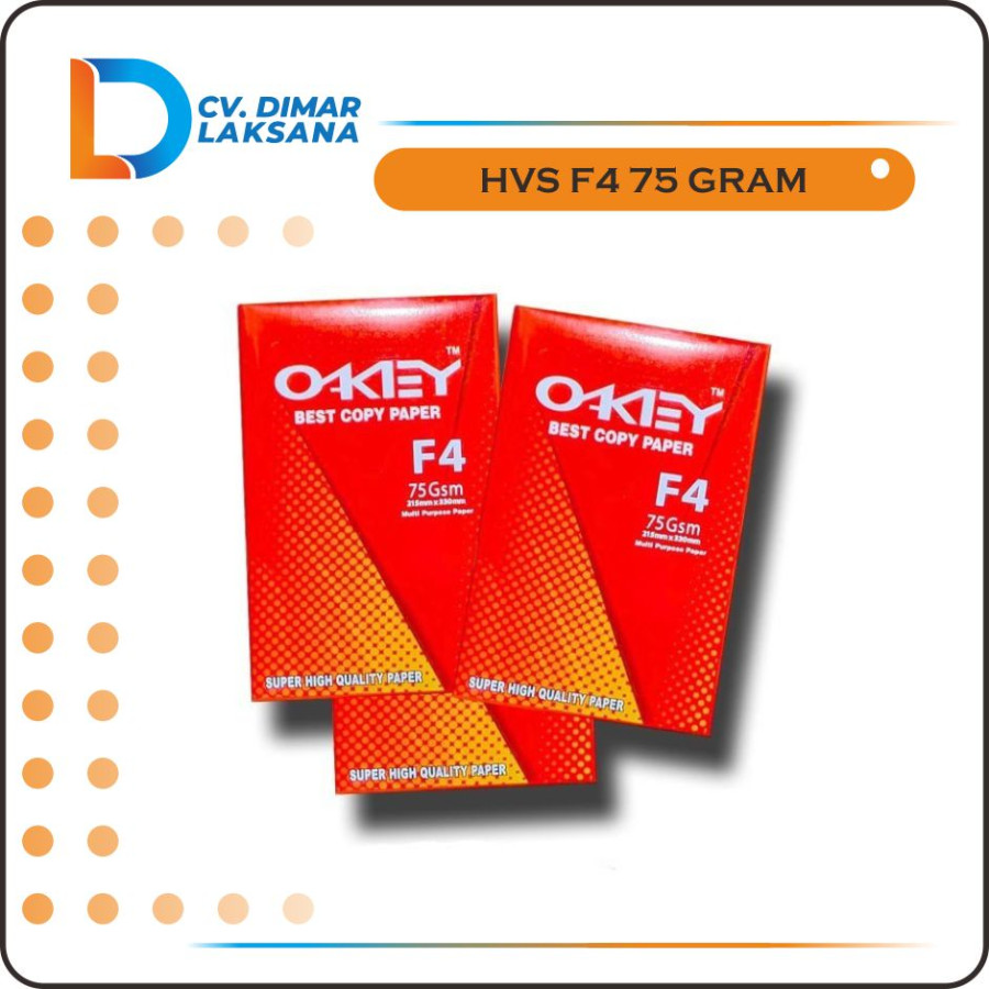 KERTAS HVS FOLIO (F4)  75Gram     OAKEY