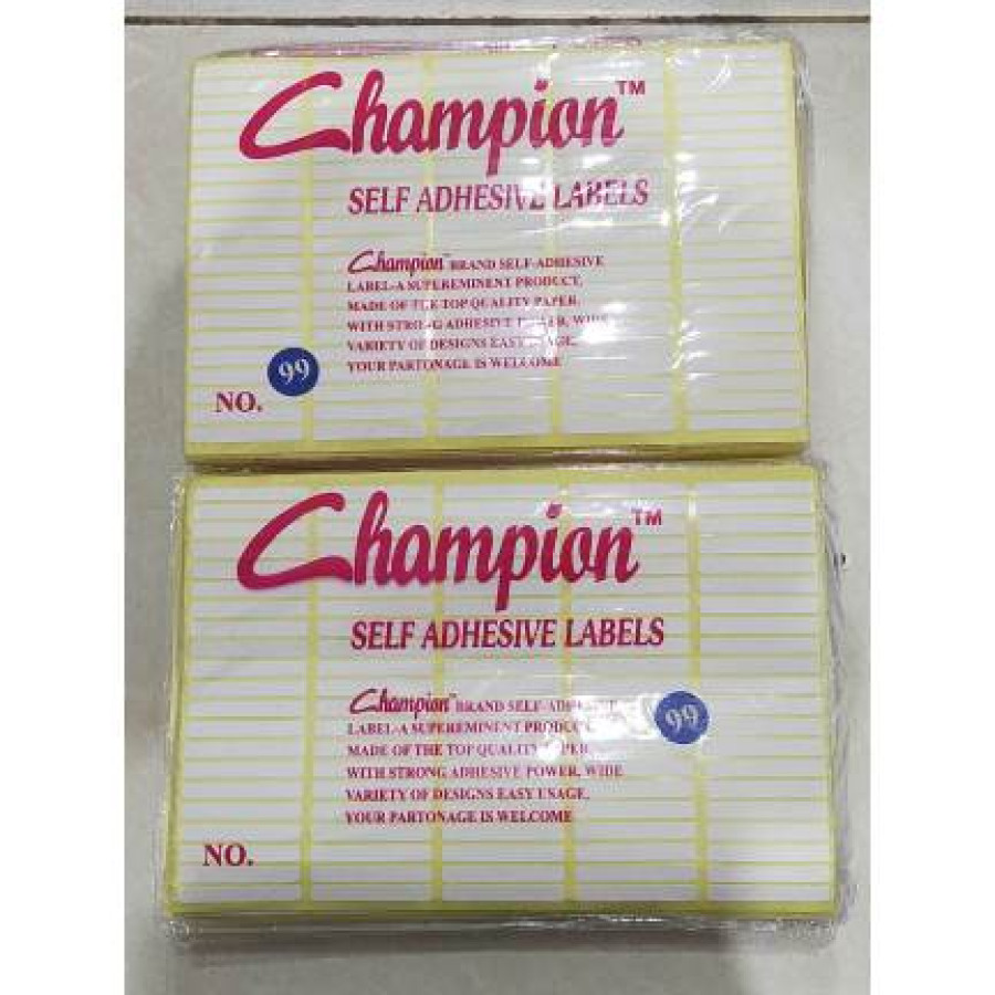 LABEL KECIL NO.99 MERK CHAMPION