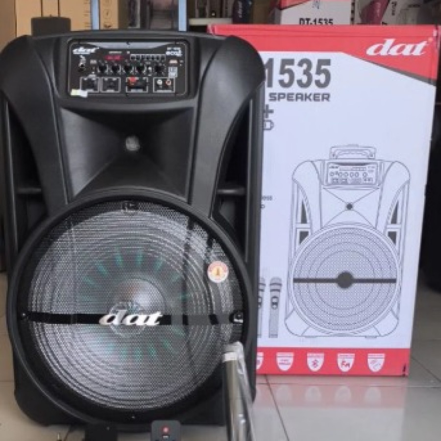 Speaker Aktif DAT DT 1535 15 INCH Include 2 Mic Wireless