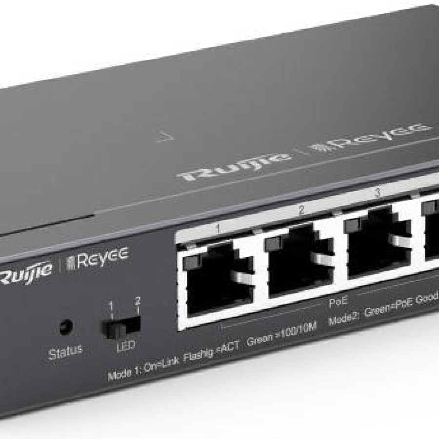 PoE Injector RG-ES205GC-P 5 Port Gigabit Smart Cloud Managed PoE Switch
