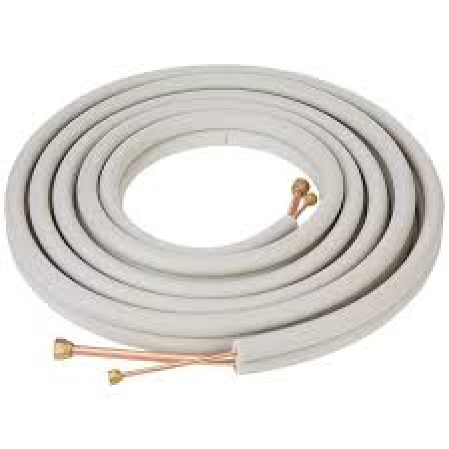 Pipa refrigerant + ducttape + kabel komunikasi