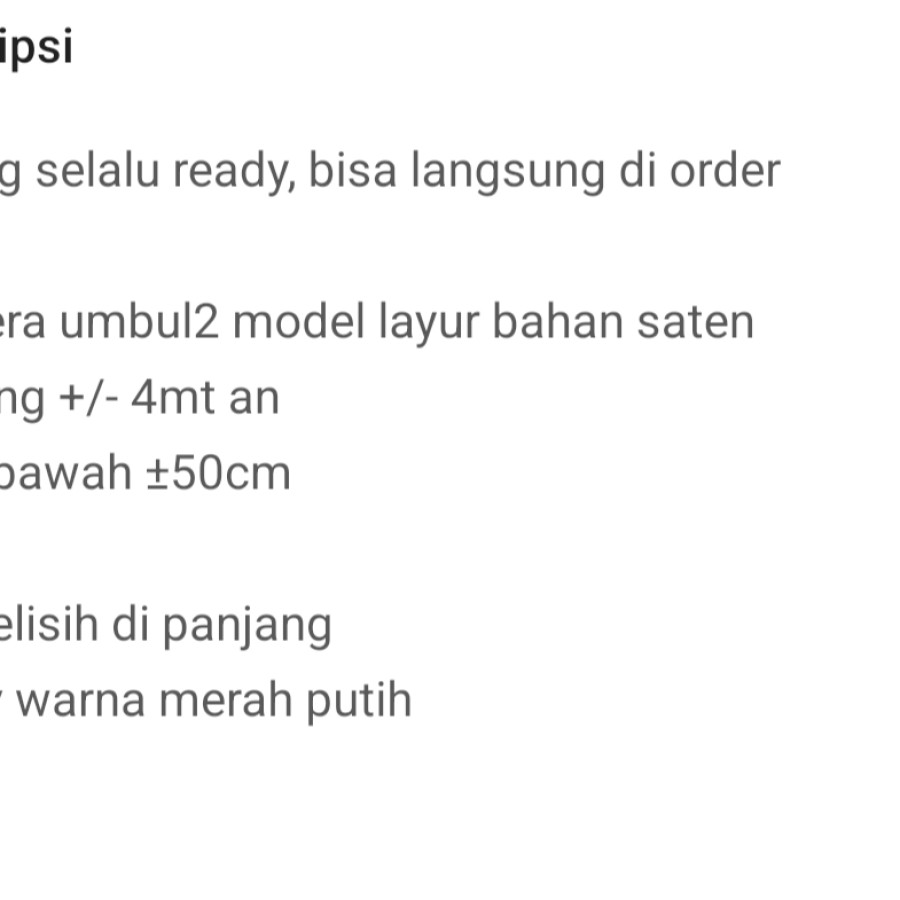 Umbul umbul layur 4meter - depan