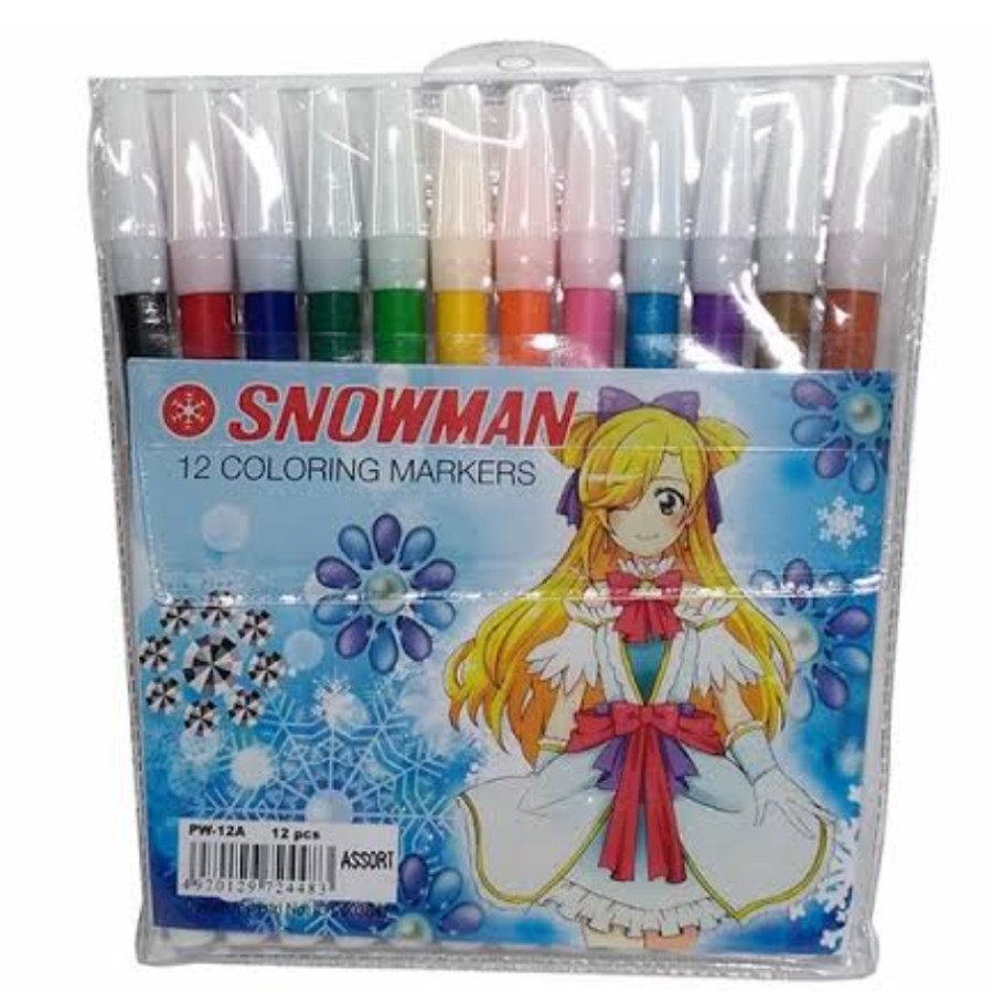Snowman Spidol Warna