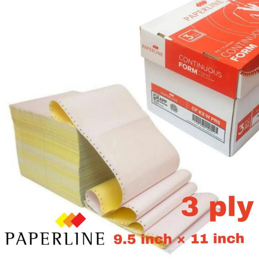 Kertas Ncr 3 Ply Uk. 9,5 X 11 Inch Merk Paperline