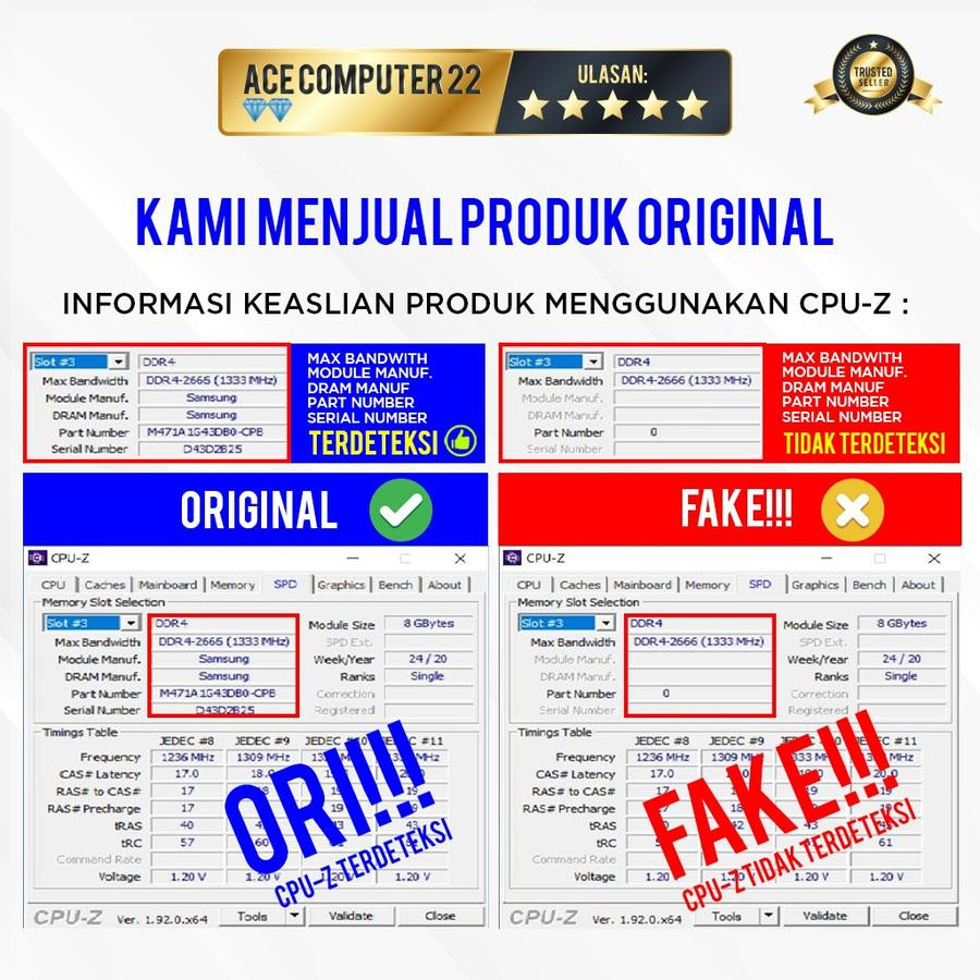 MEMORY DDR4 8GB - depan