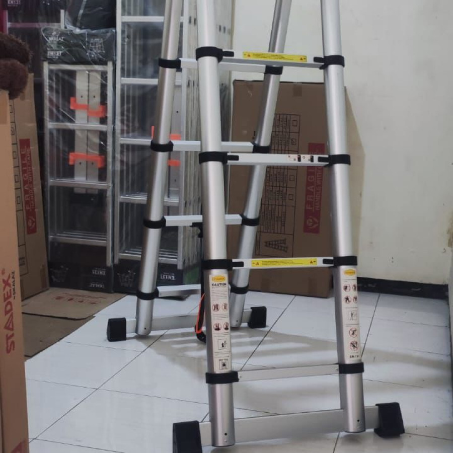 Tangga Teleskopik double/ lipat Merk STADEX - depan
