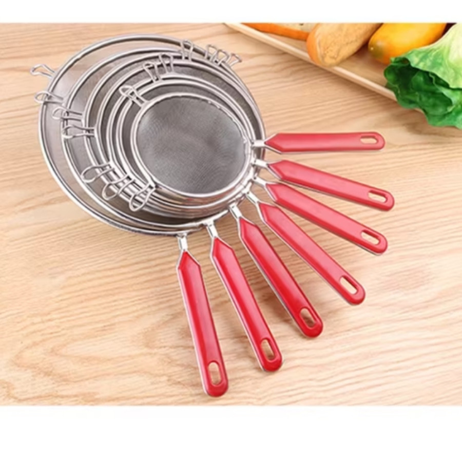 Saringan Santan bahan Stainless gagang plastik D 25 cm