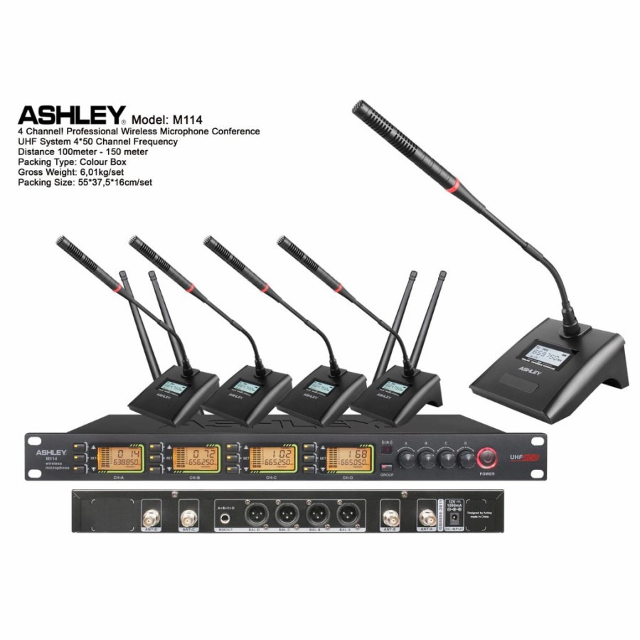 Mic Wireles Conference ASHLEY M114 Multi Channel