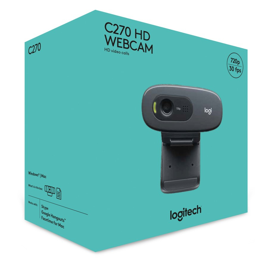 Logitech WebCam C270 HD - 100% original - utama