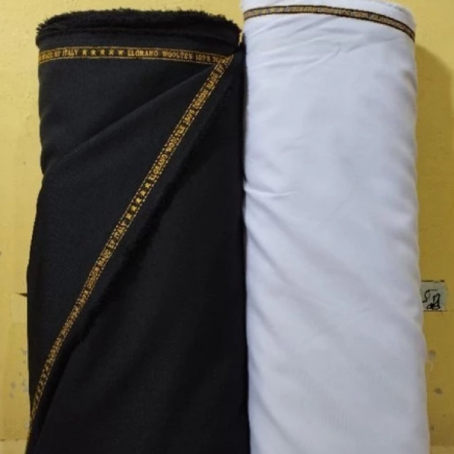 Kain Pakaian Dinas Harian Non Brand Warna Hitam - depan