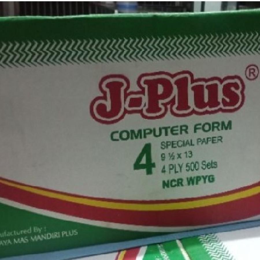 KERTAS CONTINUOUS FORM ( NCR ) J-PLUS 9,5 X 13 4 PLY