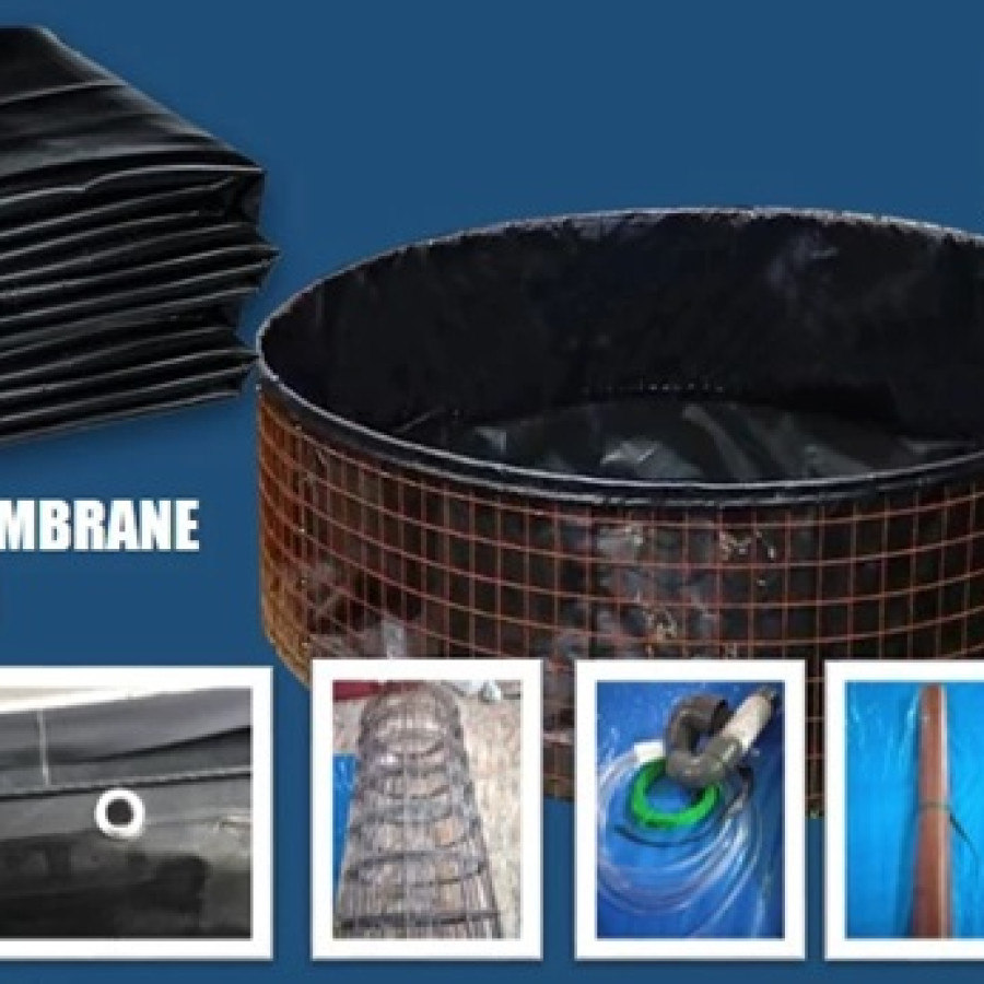Kolam Bundar D5 HDPE 500 Micron - depan