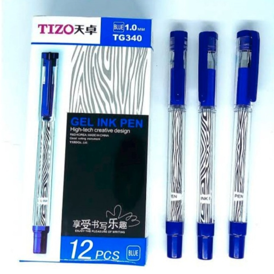BOLPOINT GEL ISI 12PCS MERK TIZO