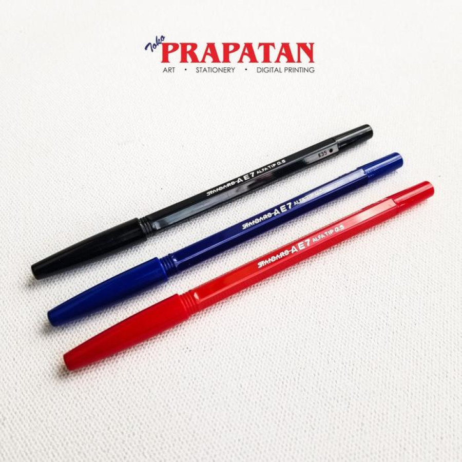 Ballpoint Standard AE7 | Pulpen Pena - Hitam - depan