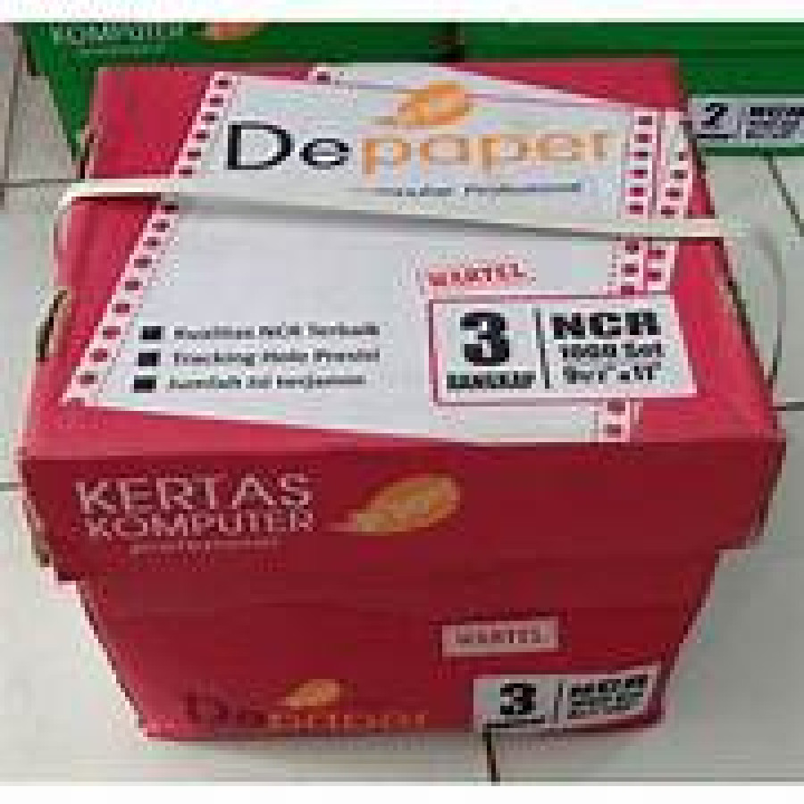 Kertas Continous Form (  3 ply NCR) 9,5' : 2x11' : 2 ( 3 ply Potong 4 ) Wartel D' PAPER