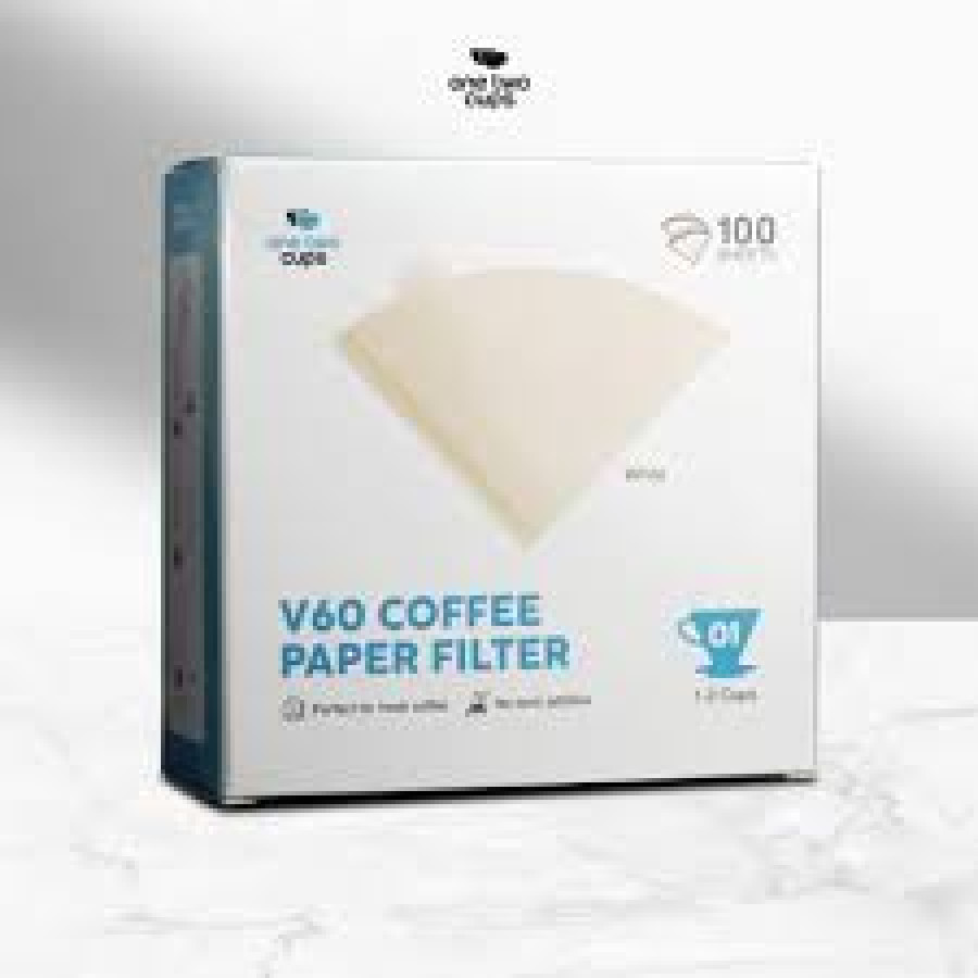 Kertas Filter Saringan Kopi V60 Drip 1-2 Serve 100PCS V40 by One Two Cups