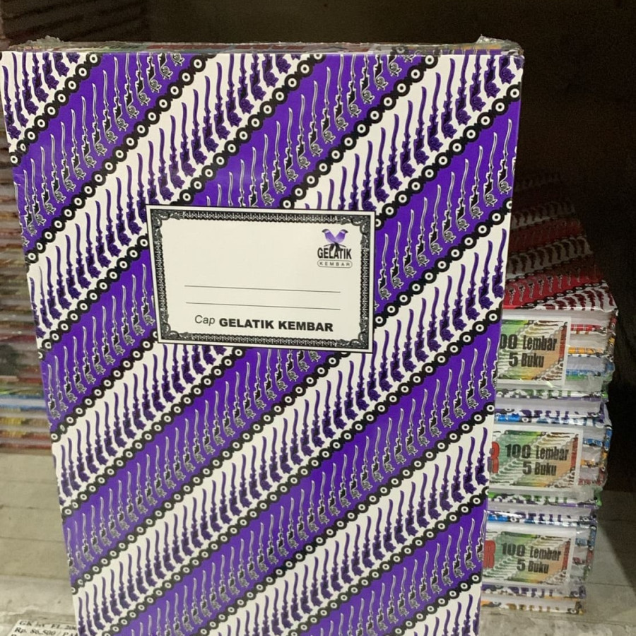 BUKU GELATIK KEMBAR FOLIO ISI 100 LEMBAR HARD COVER