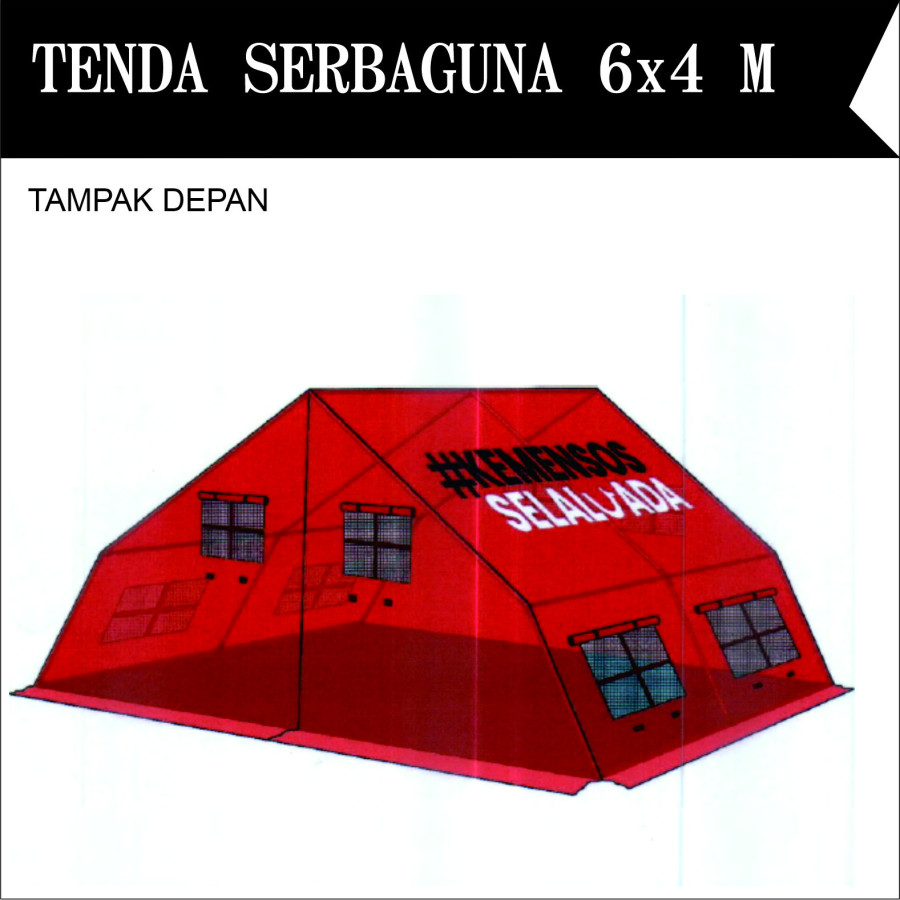 Tenda Serba Guna 6x4m - utama