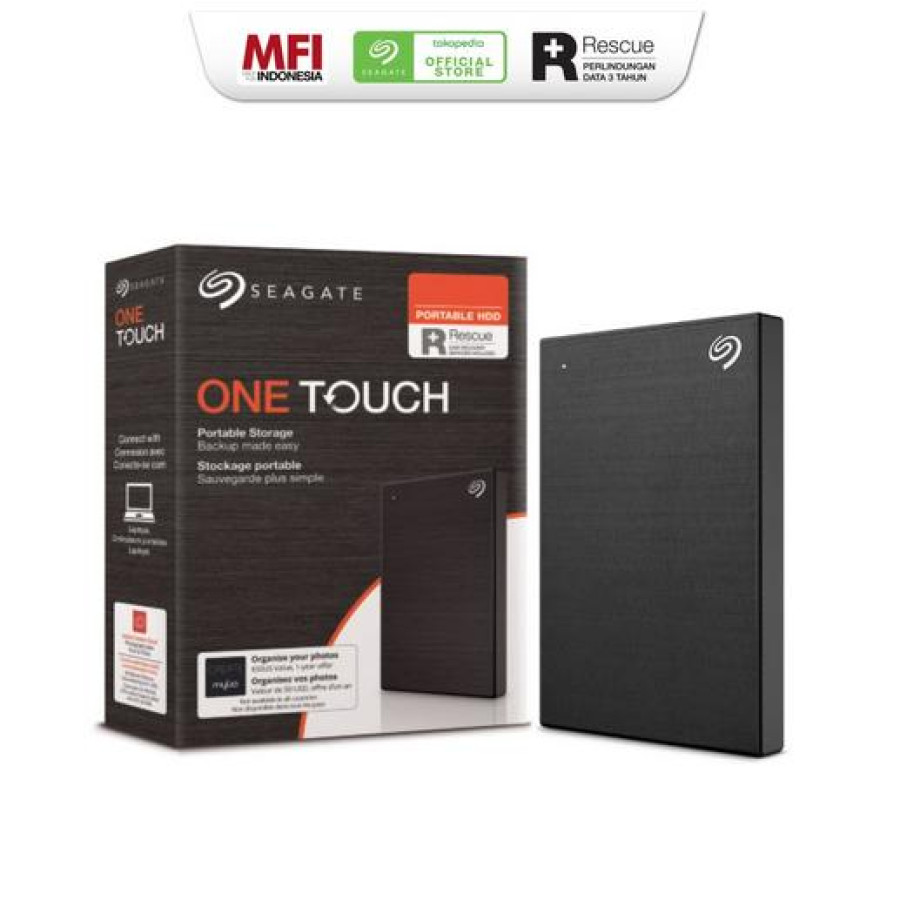 Seagate One Touch Hardisk Eksternal 2TB USB3.0 - depan