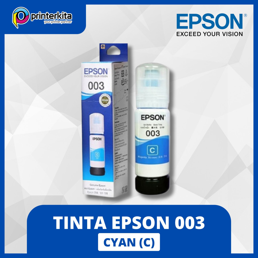 ORIGINAL INK EPSON 003 - CYAN (PrinterKita)