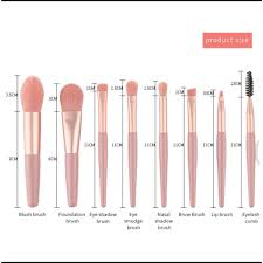 Bioaqua Kuas Set Make Up 8Pcs Set Mini for travel