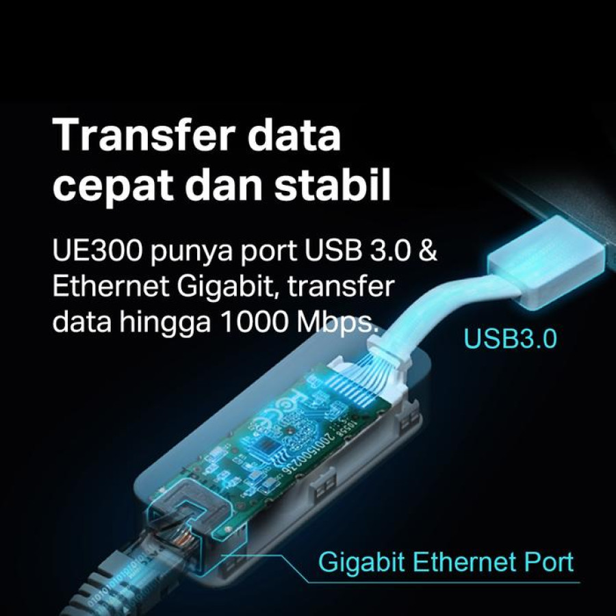 Ethernet Network Adapter USB 3.0 TP-Link UE300 - depan