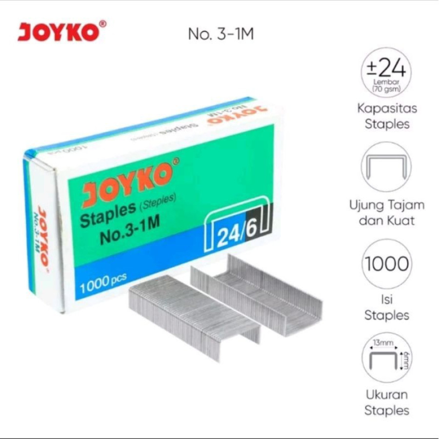 Isi Staples Sedang Spesifikasi : No. 3 Merk: Joyko