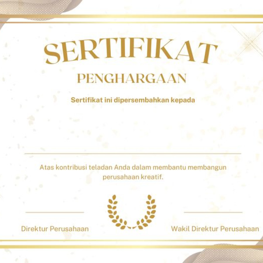 Blanko + Map sertifikat - depan