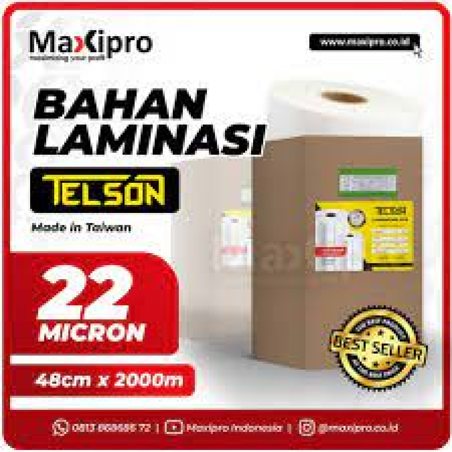 BAHAN LAMINASI TELSON DOFF (MATTE) 22MICRON/ 32CM