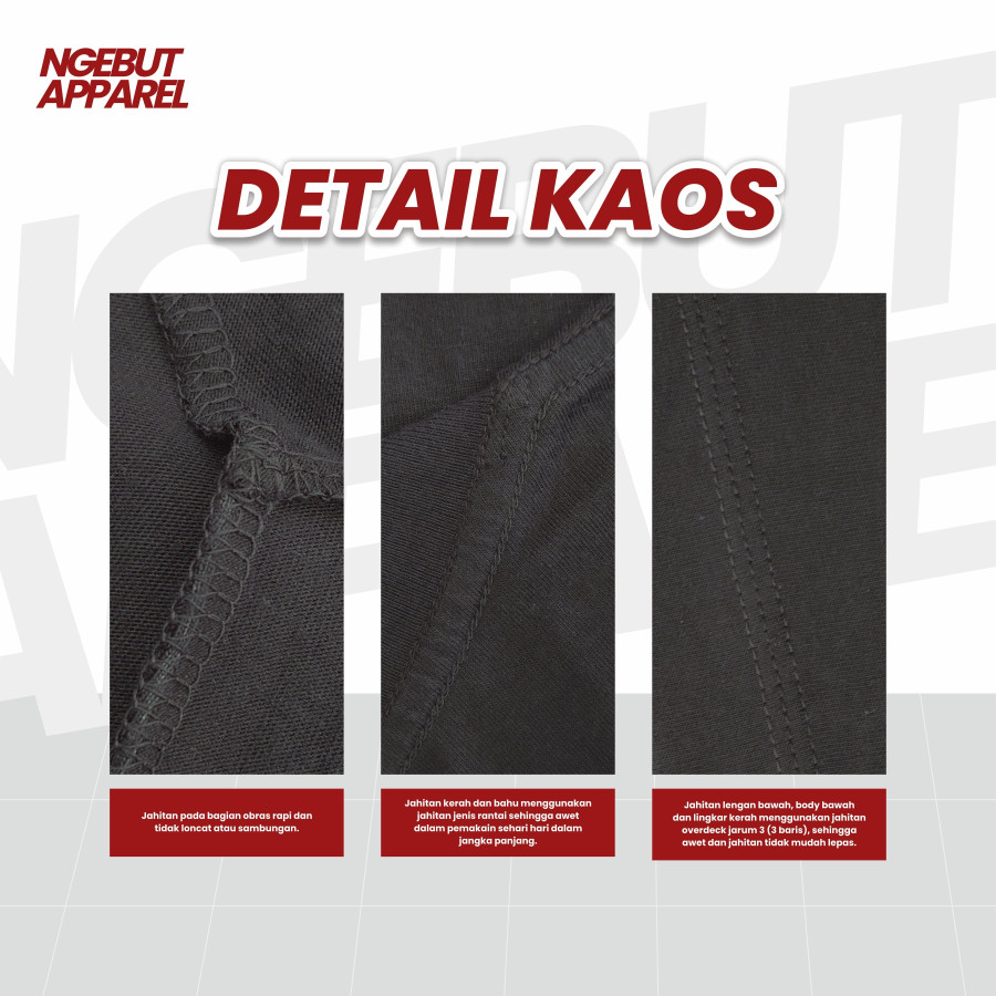 Kaos Sablon Custom - Cotton Combed 24S DTF Premium (Lengan Pendek) - depan