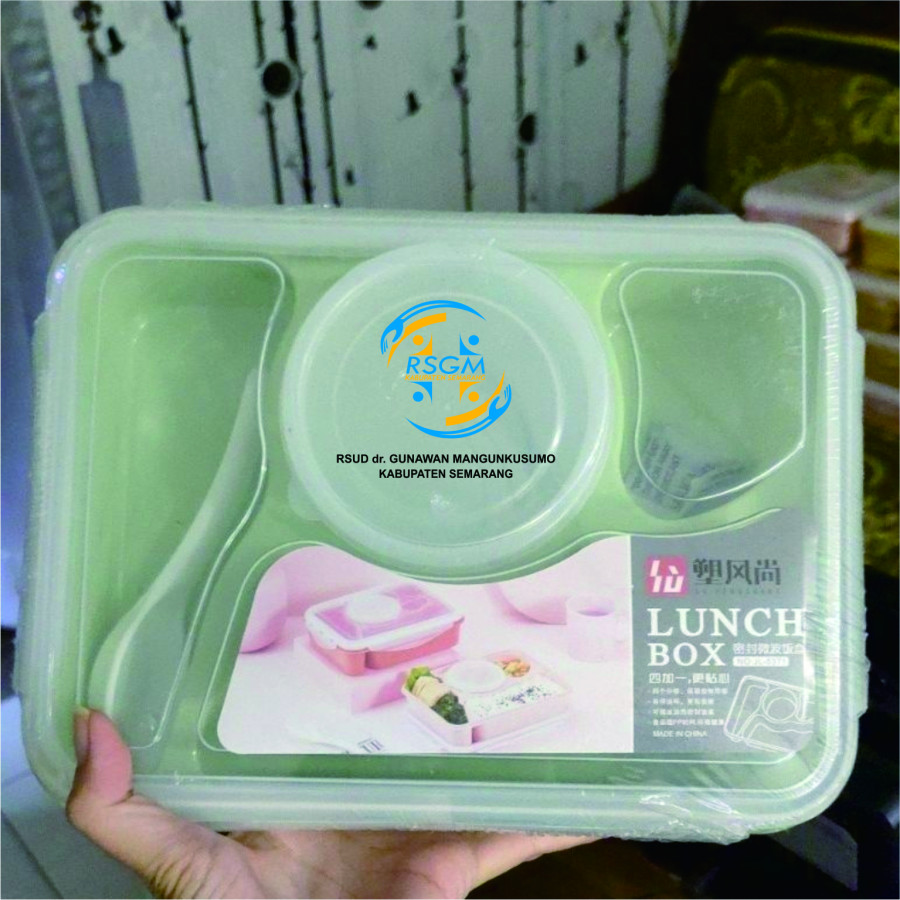 Tepak / kotak bekal 4 sekat anti tumpah