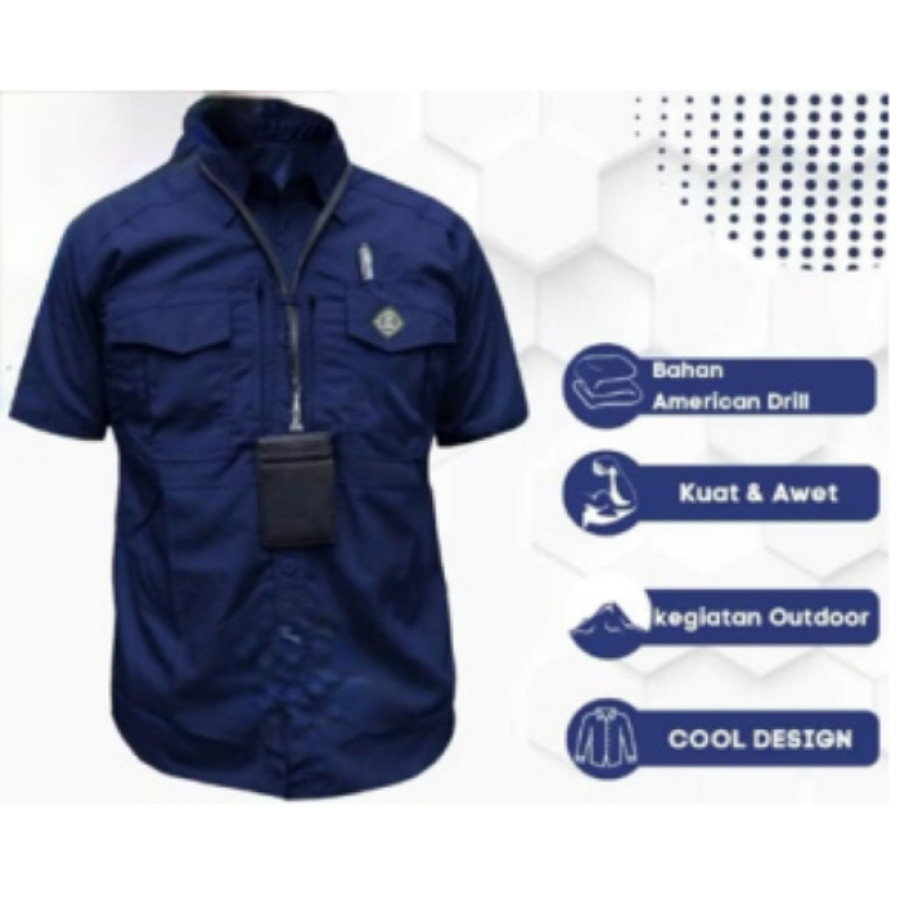 Baju bahan american drill design  menyesuaikan - depan