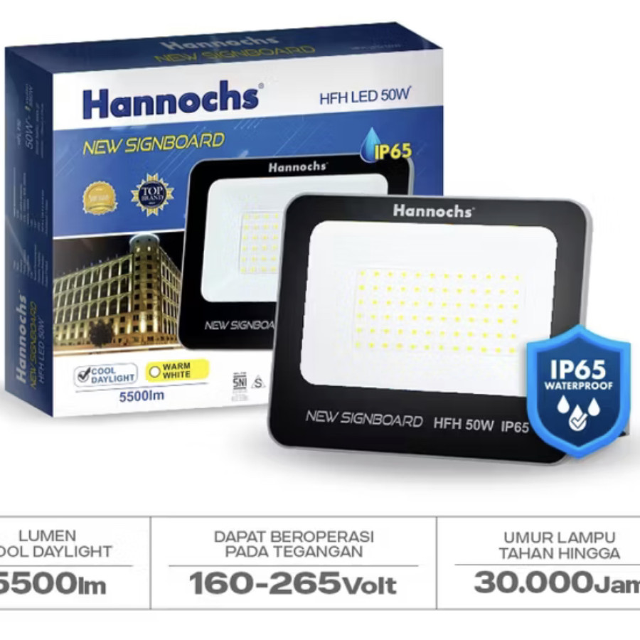 Lampu Sorot LED 50 Watt Hannochs