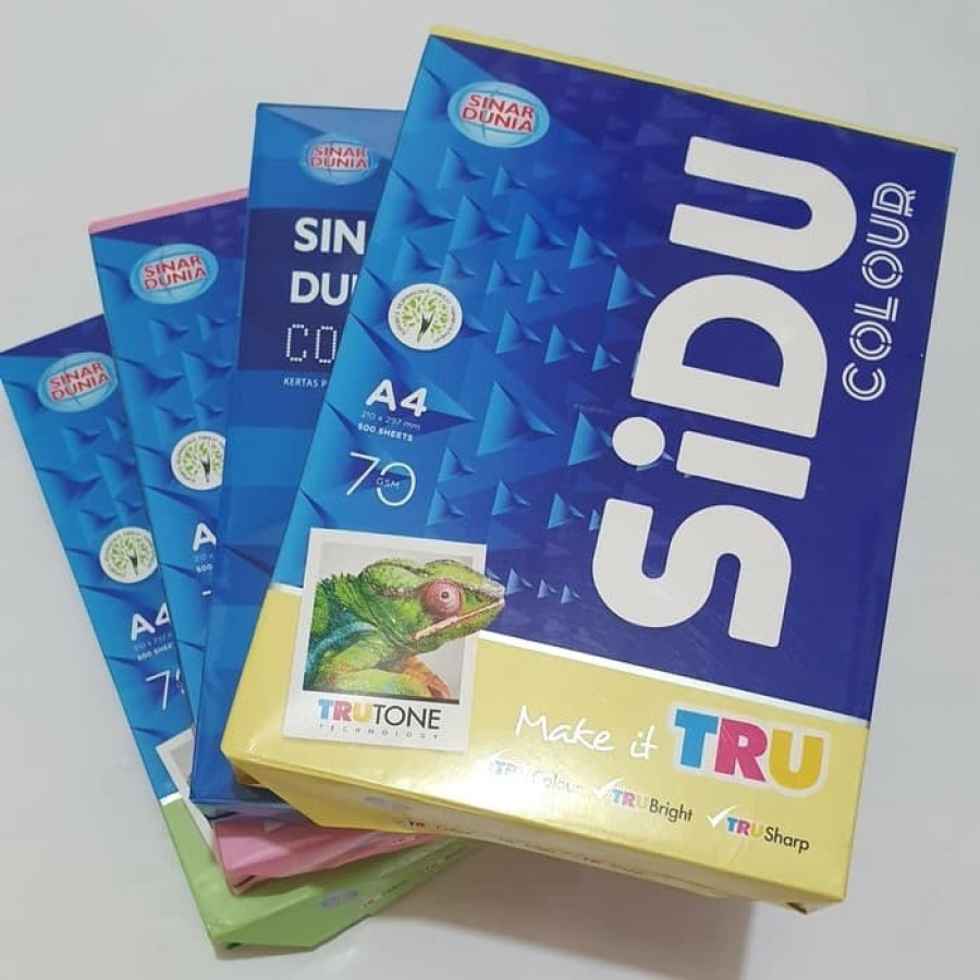 Kertas HVS Sidu A4 Warna 70 Gram