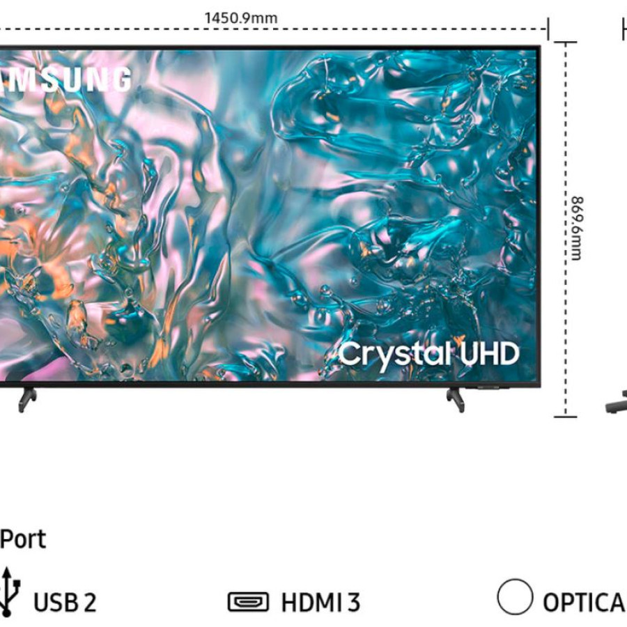 Televisi Samsung 65 inch - samping