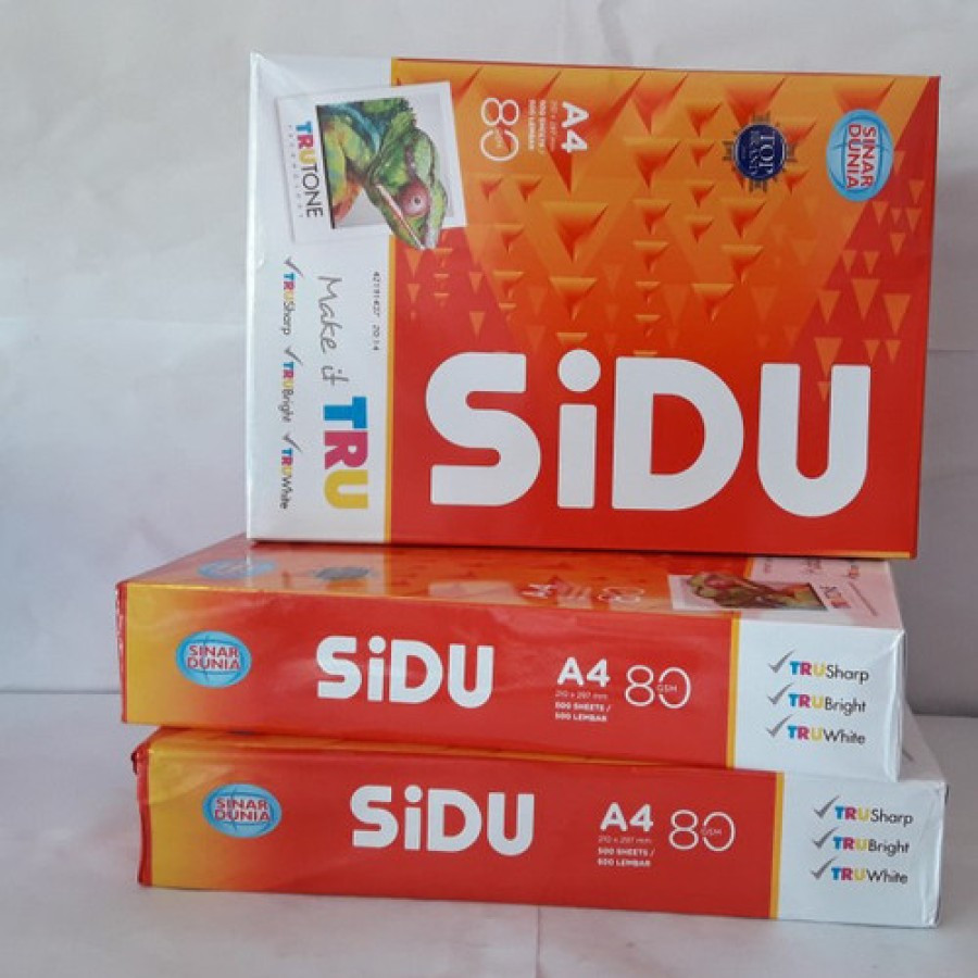 KERTAS HVS A4 80 GRAMS SIDU