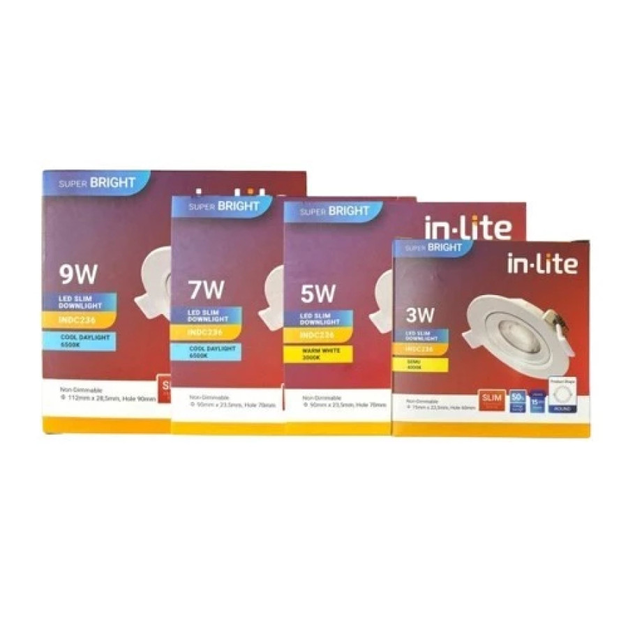 LAMPU LED IN-LITE 7 WATT - depan