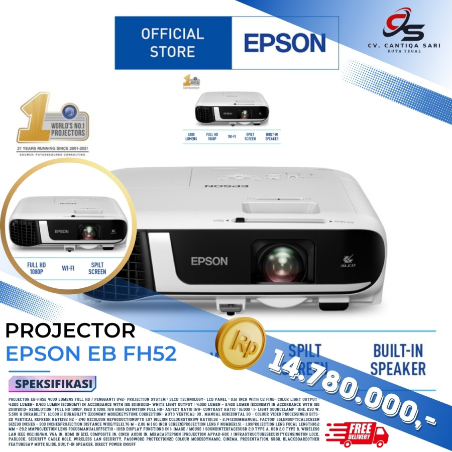 Proyektor Epson EB FH52