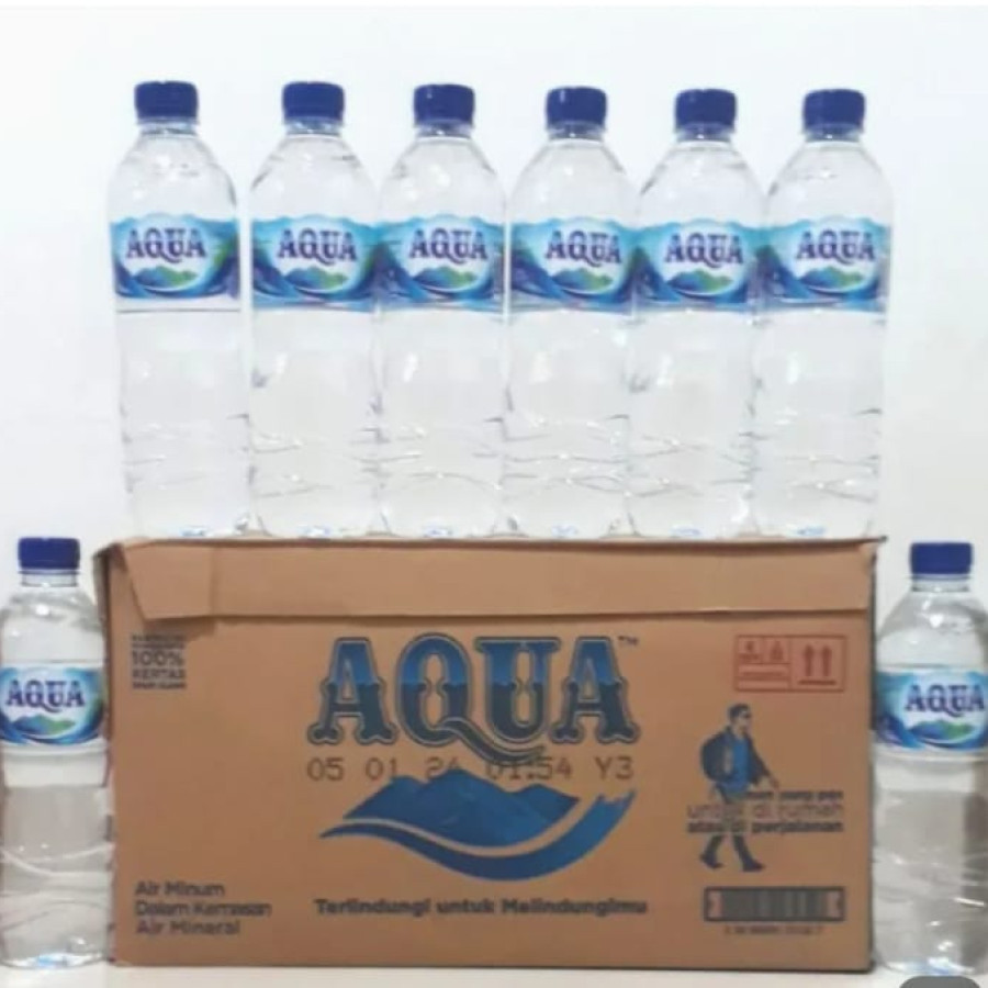 AQUA Air Mineral Botol 600 ml Ori