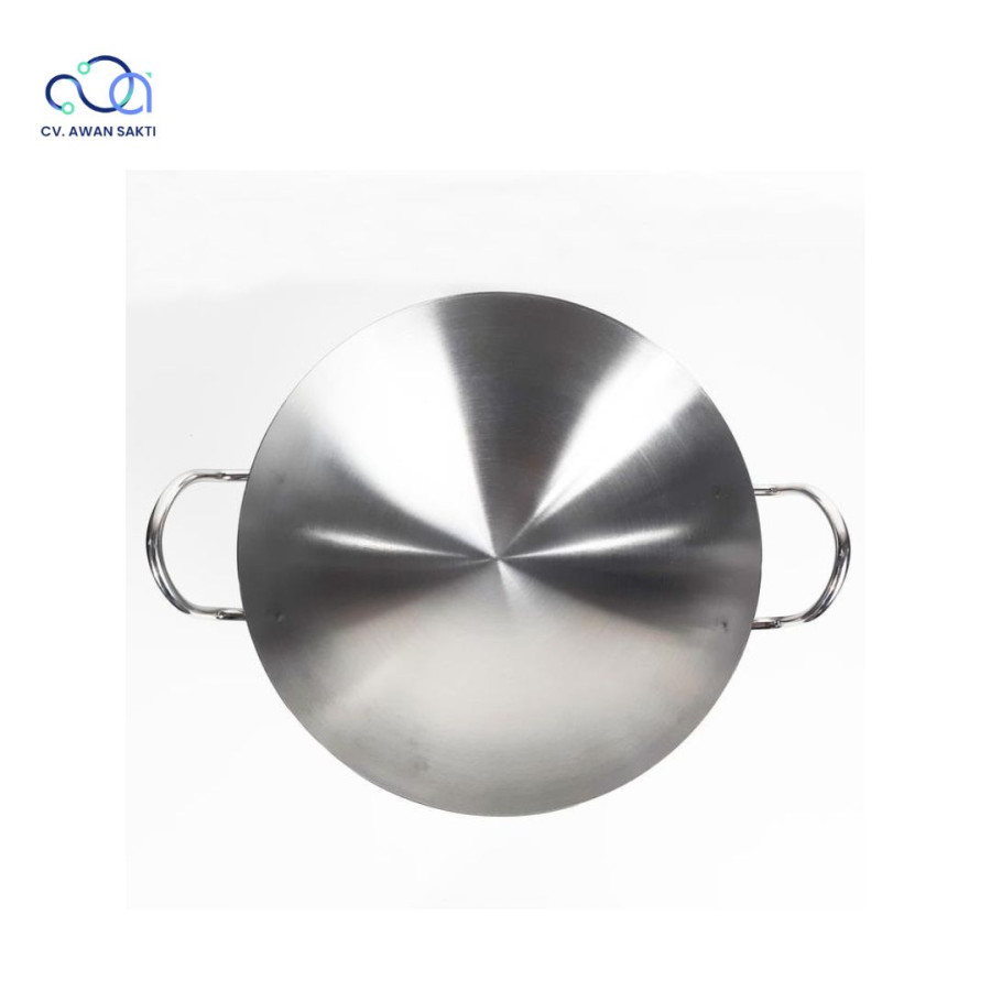 WAJAN WOK STAINLESS 32CM KUALI / PENGGORENGAN STAINLESS STEEL SUS 430
