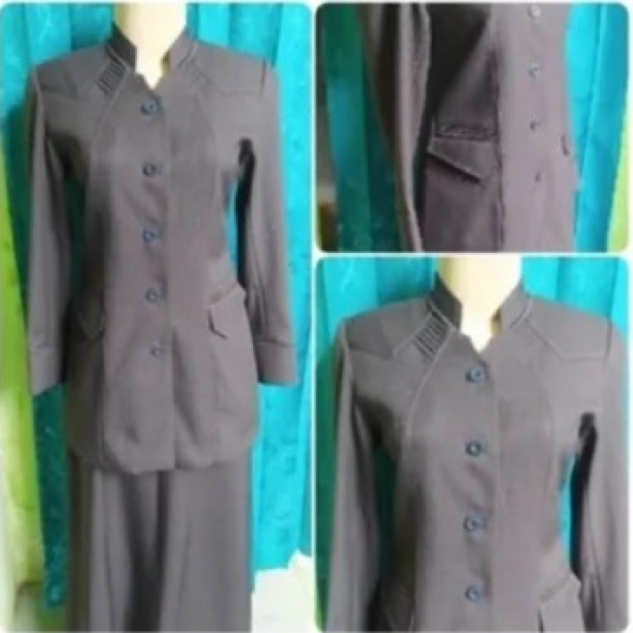Baju Seragam Dinas Abu Abu - samping