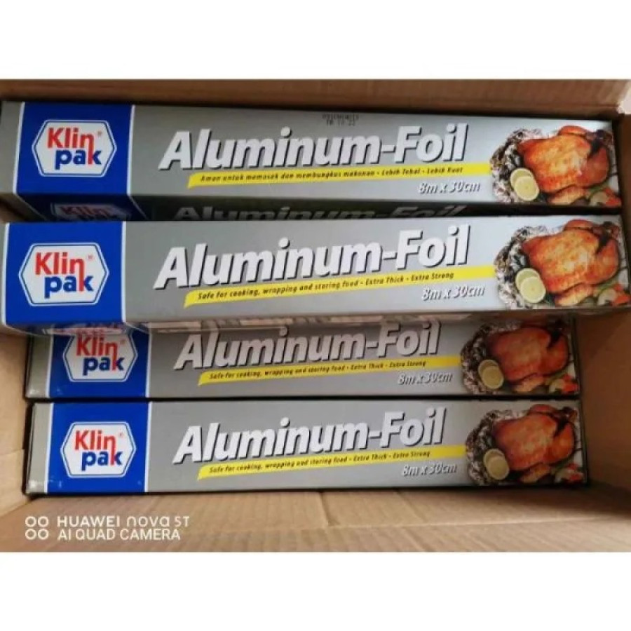 Aluminium Foil box 7.6mx30cm (sisi 12 kotak/roll)