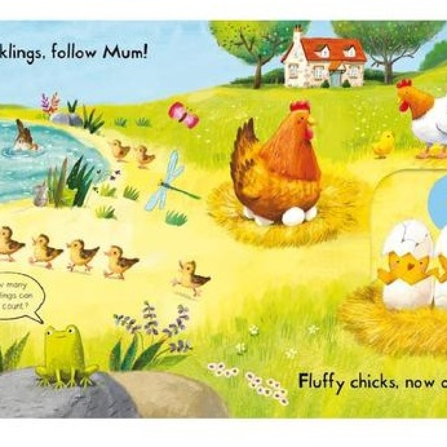 Busy Books Interactive Push Pull Slide Board Book Buku Anak - depan