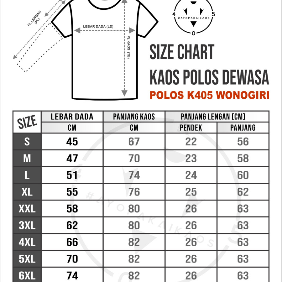 Kaos polos katun combed 24s warna fanta lengan panjang - samping