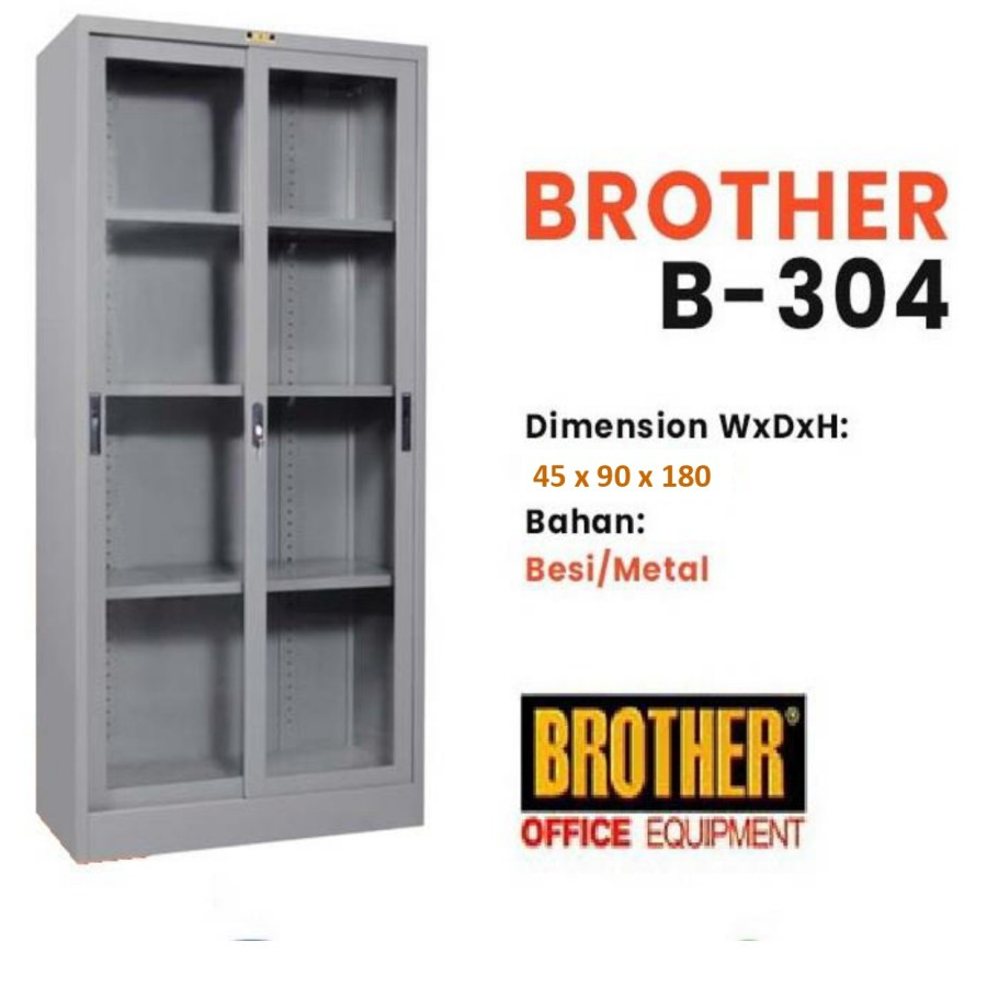 LEMARI ARSIP SLIDING KACA - BROTHER B-304 - utama