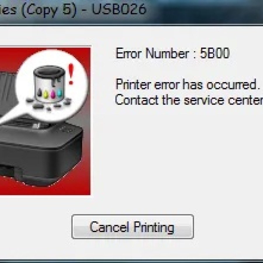 SERVICE PRINTER CANON BLINK ERROR 5B00