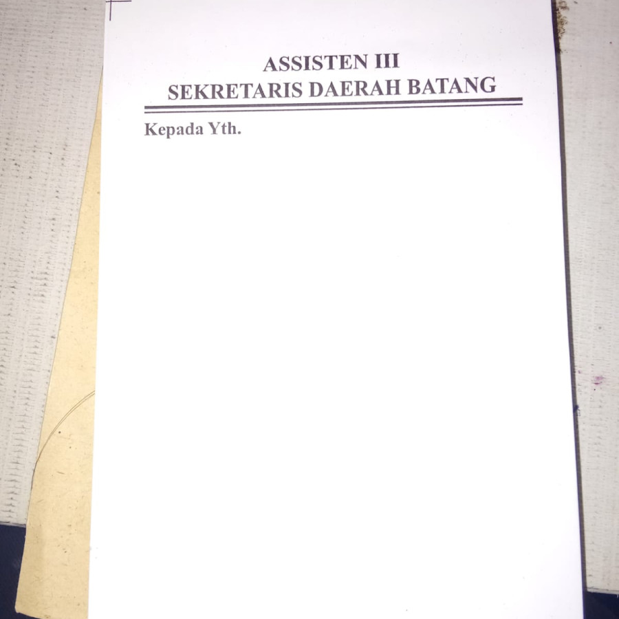Blocknote Assisten Sekda Batang